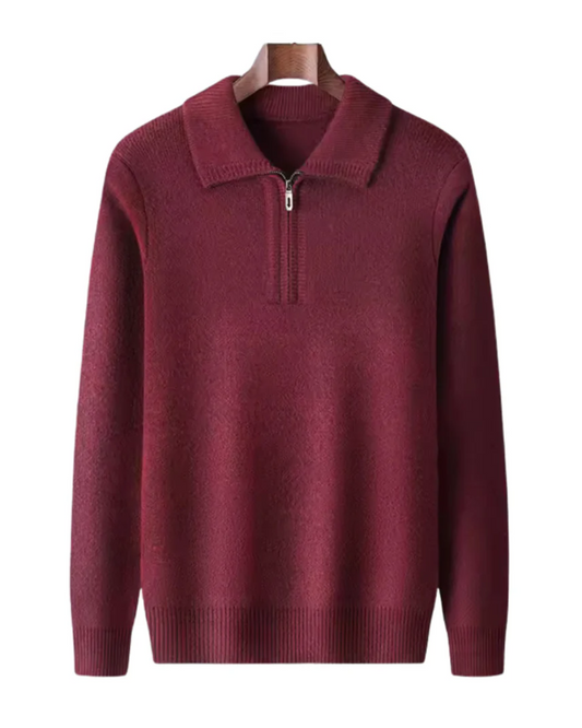 Maglione in cashmere con zip a un quarto di Gstaad